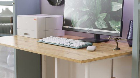 Комп'ютерний стіл Ferrum-decor Кевін 75x140x70 білий ДСП Дуб Артизан 32 мм (FRD-107235) FRD-107235 фото