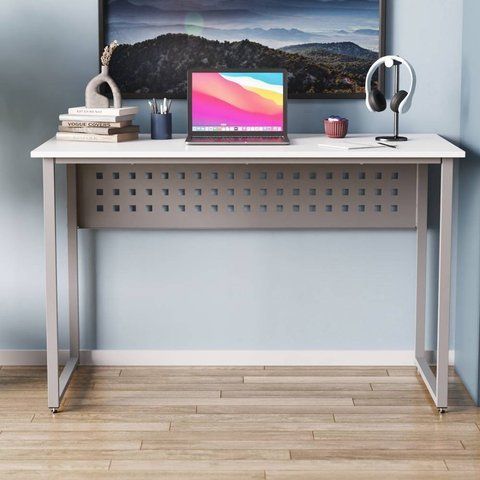 Письменный стол Ferrum-decor Майк 75x140x70 серый ДСП Белое 16мм (FRD-101817) FRD-101817 фото