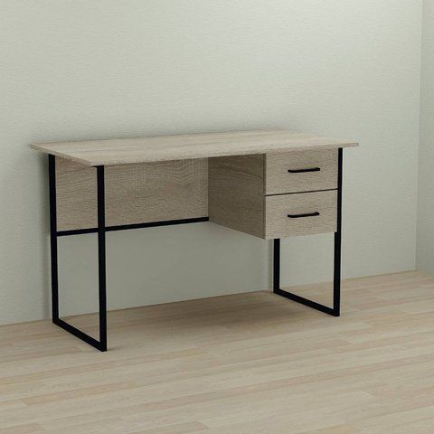 Письменный стол Ferrum-decor Дакота 75x120x60 черный ДСП Дуб Сонома 16мм (FRD-101917) FRD-101917 фото