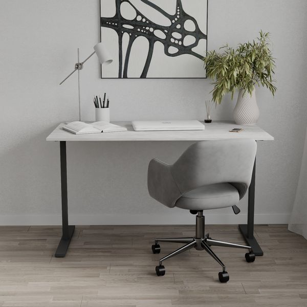 Стол письменный Space Ferrum-decor 750x1400x700 Черный металл ДСП Бетон 16 мм (FRD-107986) FRD-107986 фото