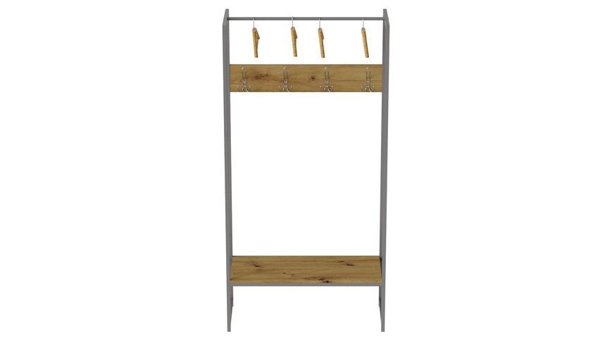 Вешалка напольная модульная Ferrum-decor Трелис 12 180x90x38 серый ДСП Дуб Артизан 16мм (FRD-104321) FRD-104321 фото