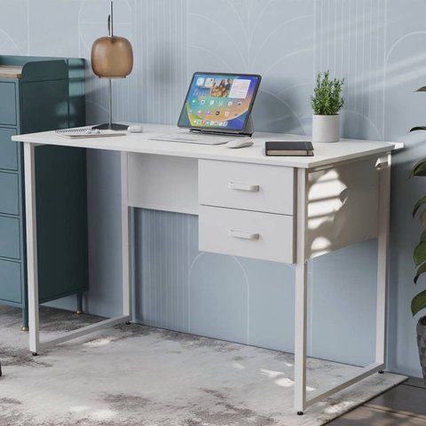 Письмовий стіл Ferrum-decor Таккота 75x140x70 білий ДСП Біле 16мм (FRD-102126) FRD-102126 фото