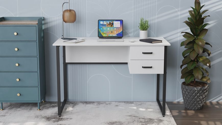 Письменный стол Ferrum-decor Дакота 75x140x60 черный ДСП Белое 16мм (FRD-101926) FRD-101926 фото
