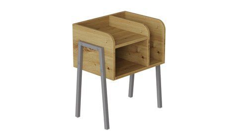 Тумба модульна Ferrum-decor Амелі 540x450x320 метал Сірий ДСП Дуб Дуб Артизан 16 мм (FRD-103022) FRD-103022 фото