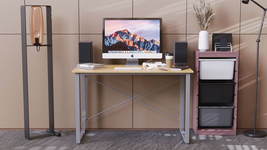 Комп'ютерний стіл Ferrum-decor Дейв 75x120x70 сірий ДСП Дуб Артизан 16 мм (FRD-107045) FRD-107045 фото