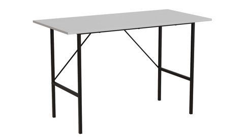 Стіл письмовий Line Тайм Ferrum-decor 750x1200x600 Чорний метал ДСП Біле 16 мм (FRD-104885) FRD-104885 фото