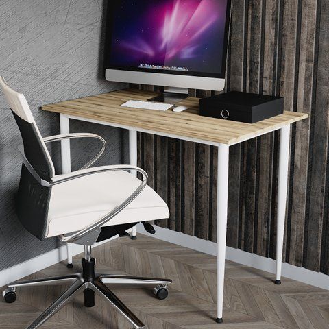 Універсальний стіл Prime Ferrum-decor 750x1200x600 Білий метал ДСП Дуб Евок Прибережний 16 мм (FRD-107697) FRD-107697 фото
