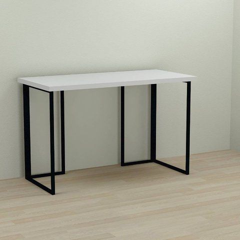 Письмовий стіл Ferrum-decor Ханна 76x140x60 чорний ДСП Біле 32мм (FRD-103496) FRD-103496 фото