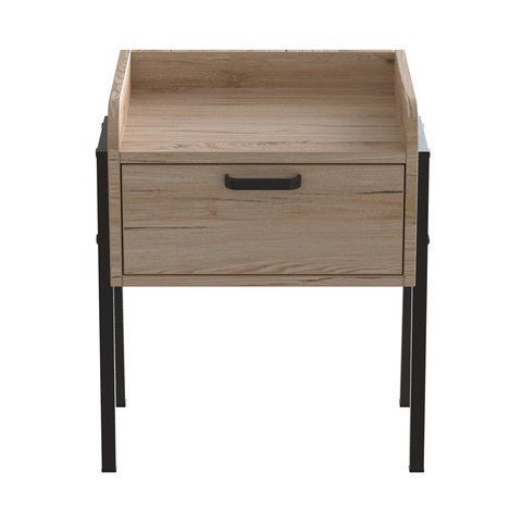 Тумба модульна Ferrum-decor Бетті 540x450x320 метал Чорний ДСП Дуб Сан-Марино 16 мм (FRD-105508) FRD-105508 фото