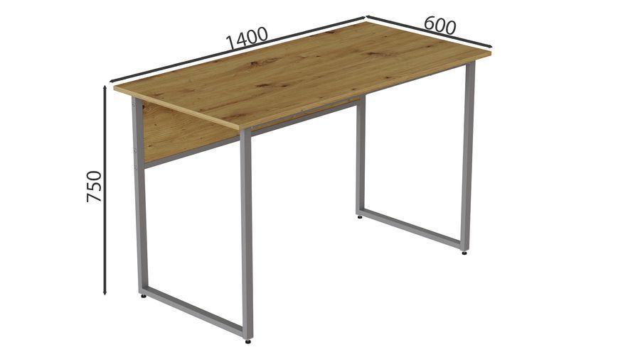 Комп'ютерний стіл Ferrum-decor Коді 75x140x60 сірий ДСП Дуб Артизан 32 мм (FRD-107196) FRD-107196 фото