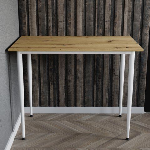Універсальний стіл Prime Ferrum-decor 750x1200x600 Білий метал ДСП Дуб Артизан 16 мм (FRD-107698) FRD-107698 фото