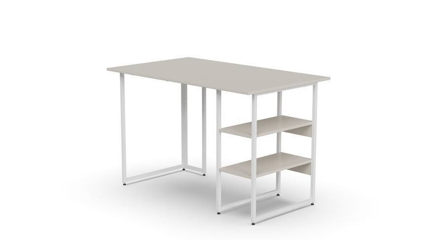Стіл письмовий Кевін Ferrum-decor 75x140x70 Білий метал ДСП Кашемір 16 мм (FRD-108148) FRD-108148 фото