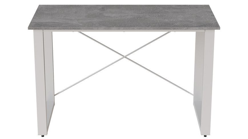 Письменный стол Ferrum-decor Драйв 750x1200x600 Белый металл ДСП Бетон 32 мм (FRD-103337) FRD-103337 фото