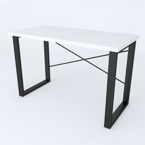 Письменный стол Ferrum-decor Драйв 750x1400x600 Черный металл ДСП Белое 32 мм (FRD-103338) FRD-103338 фото