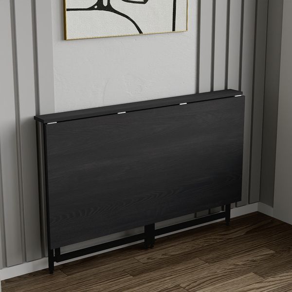 Стол раскладной Морис Ferrum-decor 750x900x500 Черный металл ДСП Каштан Арвадонна 16 мм (FRD-107499) FRD-107499 фото