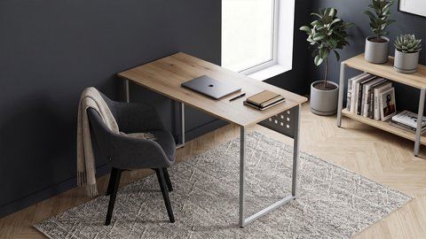 Стіл письмовий Майк Ferrum-decor 75x120x70 Сірий метал ДСП Дуб Евок Прибережний 16 мм (FRD-108251) FRD-108251 фото