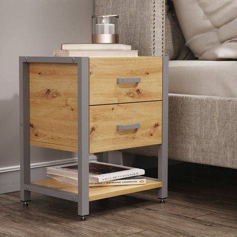 Тумба універсальна Ferrum-decor Вів'єн 2/1 50x41x40 сірий ДСП Дуб Сан-Марино 16мм (FRD-104182) FRD-104182 фото