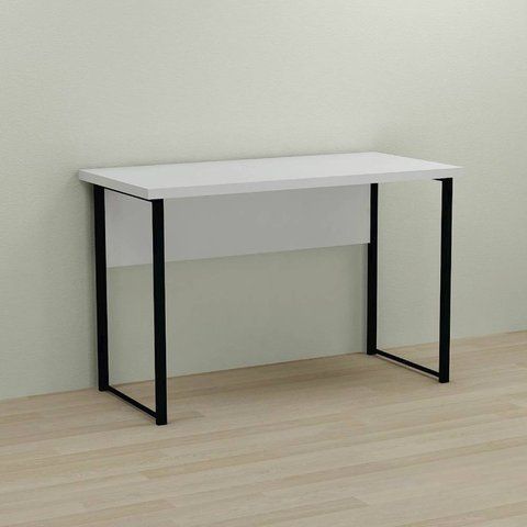 Письмовий стіл Ferrum-decor Курт 76x140x60 чорний ДСП Біле 32мм (FRD-102032) FRD-102032 фото