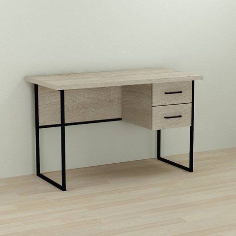 Письменный стол Ferrum-decor Дакота 76x140x60 черный ДСП Дуб Сонома 32мм (FRD-101932) FRD-101932 фото