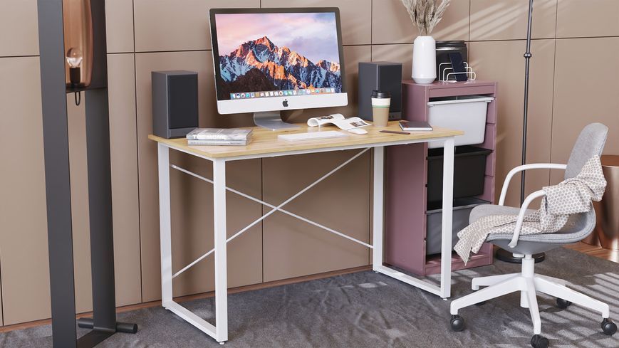 Компьютерный стол Ferrum-decor Дейв 75x140x60 белый ДСП Дуб Артизан 32мм (FRD-107050) FRD-107050 фото
