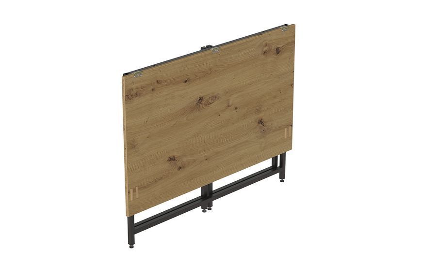 Стол трансформер раскладной Слай Ferrum-decor 75x90x50 Черный металл ДСП Дуб Артизан 16 мм (FRD-107351) FRD-107351 фото