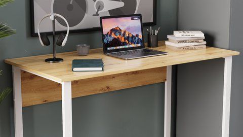 Комп'ютерний стіл Ferrum-decor Курт 75x120x70 білий ДСП Дуб Артизан 16 мм (FRD-107151) FRD-107151 фото