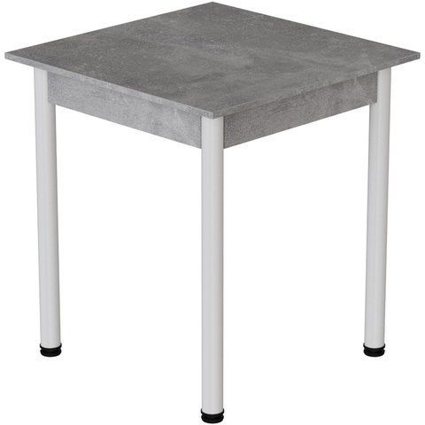 Стіл кухонний Ferrum-decor Агата 75x70x70 Білий ДСП Бетон 16мм (FRD-105555) FRD-105555 фото