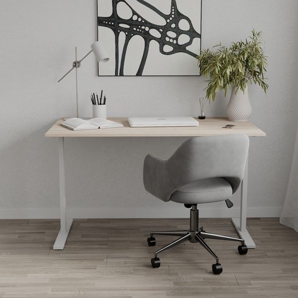 Стіл письмовий Space Ferrum-decor 750x1000x600 Білий метал ДСП Дуб Сан-Марино 16 мм (FRD-107852) FRD-107852 фото