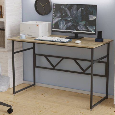 Письменный стол Ferrum-decor Раян 75x100x70 черный ДСП Дуб Сонома 16мм (FRD-103702) FRD-103702 фото
