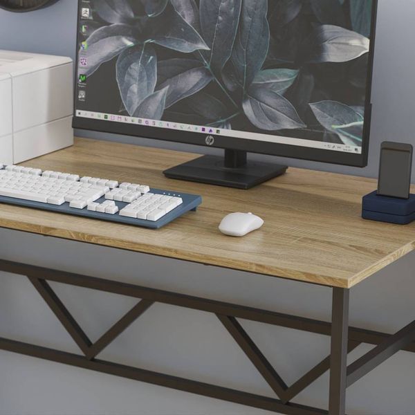 Письменный стол Ferrum-decor Раян 75x100x70 черный ДСП Дуб Сонома 16мм (FRD-103702) FRD-103702 фото