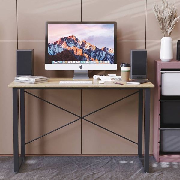 Письменный стол Ferrum-decor Дейв 75x140x60 черный ДСП Дуб Сонома 16мм (FRD-101984) FRD-101984 фото