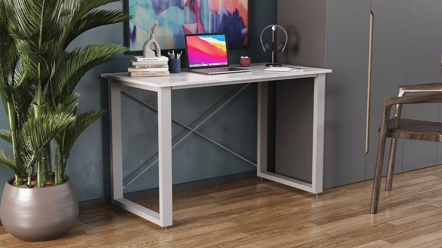 Письмовий стіл Ferrum-decor Драйв 750x1400x600 Сірий метал ДСП Бетон 16 мм (FRD-103142) FRD-103142 фото