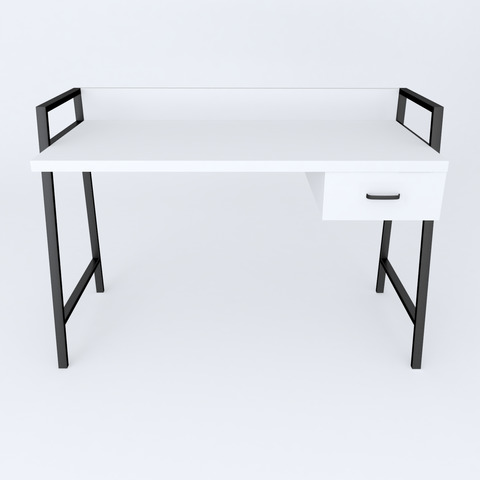 Письмовий стіл Ferrum-decor 750x1200x600 Чорний метал ДСП Біле 32 мм (FRD-103443) FRD-103443 фото