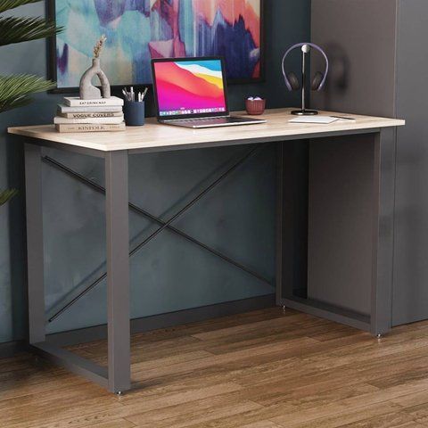 Письмовий стіл Ferrum-decor Драйв 750x1400x700 Чорний метал ДСП Дуб Сан-Марино 16 мм (FRD-103193) FRD-103193 фото