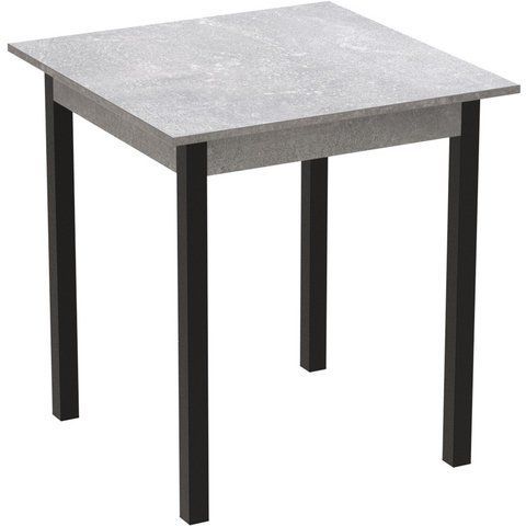Стіл кухонний Ferrum-decor Агата 75x70x70 Чорний ДСП Бетон 16мм (FRD-105557) FRD-105557 фото