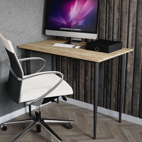 Стол универсальный Prime Ferrum-decor 750x1200x600 Черный металл ДСП Дуб Евок Прибрежный 16 мм (FRD-107637) FRD-107637 фото