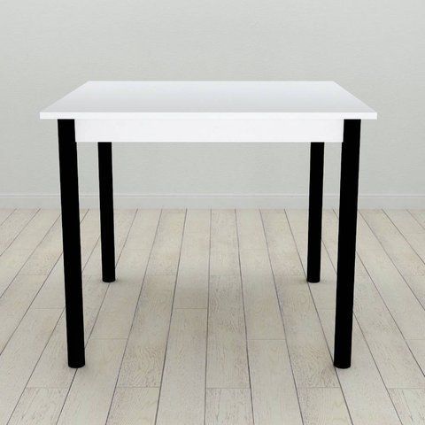 Стол кухонный Ferrum-decor Агата 75x80x80 Черный ДСП Белое 16мм (FRD-106254) FRD-106254 фото