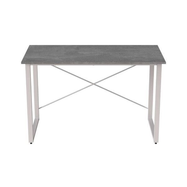 Стіл письмовий Дейв Ferrum-decor 750x1400x700 Білий метал ДСП Бетон 16 мм (FRD-106465) FRD-106465 фото