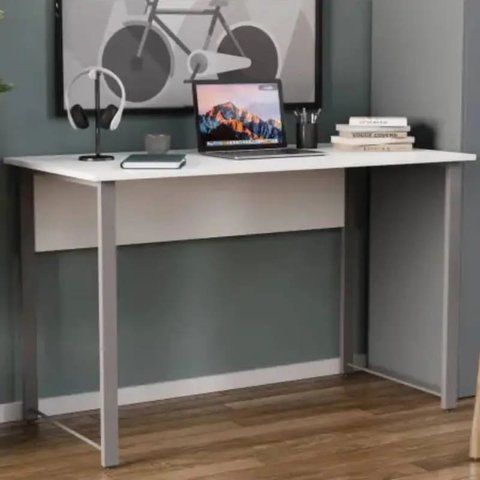 Письменный стол Ferrum-decor Курт 75x120x60 серый ДСП Белое 16мм (FRD-101837) FRD-101837 фото