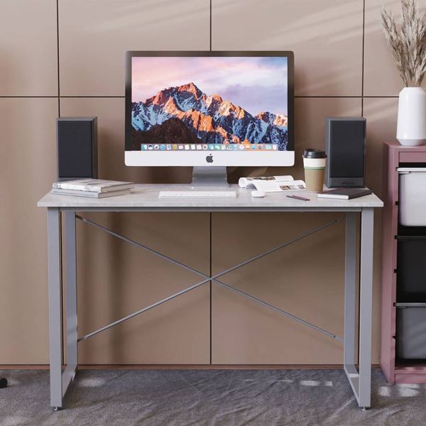 Стіл письмовий Дейв Ferrum-decor 750x1400x700 Сірий метал ДСП Бетон 16 мм (FRD-106466) FRD-106466 фото