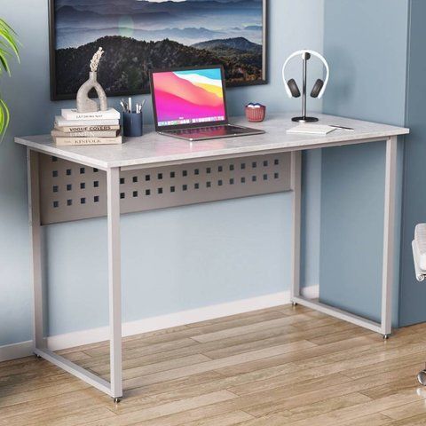 Стол письменный Майк Ferrum-decor 75x140x60 Серый металл ДСП Бетон 16 мм (FRD-106521) FRD-106521 фото