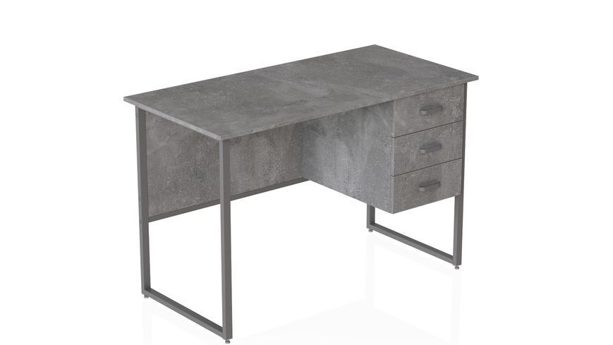Компьютерный стол Ferrum-decor Гарри 75x140x70 серый ДСП Бетон 32мм (FRD-107306) FRD-107306 фото