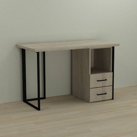 Письмовий стіл Ferrum-decor Отто 76x140x70 чорний ДСП Дуб Сонома 32мм (FRD-103607) FRD-103607 фото
