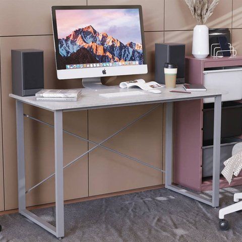 Стол письменный Дейв Ferrum-decor 750x1400x700 Серый металл ДСП Бетон 32 мм (FRD-106469) FRD-106469 фото
