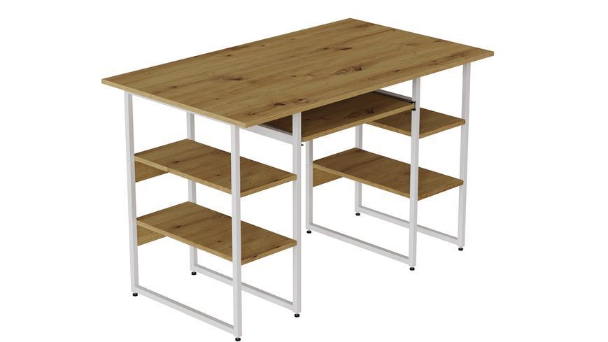 Компьютерный стол Ferrum-decor Тим 75x140x70 белый ДСП Дуб Артизан 32мм (FRD-106958) FRD-106958 фото