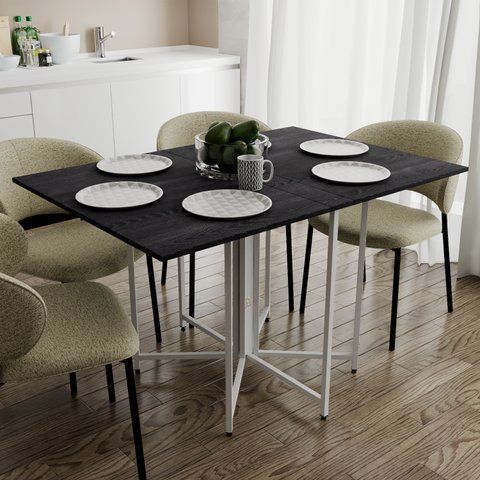 Стол раскладной трансформер книжка Морис 3 Ferrum-decor 75x130x90 Белый металл ДСП Каштан Арвадонна 16 мм (FRD-107510) FRD-107510 фото