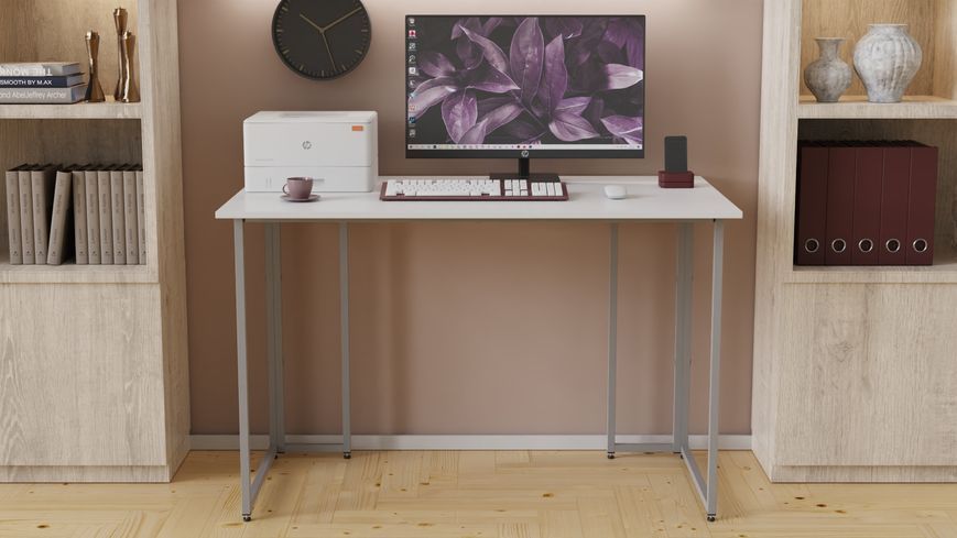 Письменный стол Ferrum-decor Ханна 75x140x70 серый ДСП Белое 16мм (FRD-101441) FRD-101441 фото