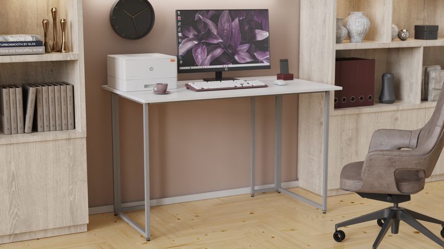Письменный стол Ferrum-decor Ханна 75x140x70 серый ДСП Белое 16мм (FRD-101441) FRD-101441 фото