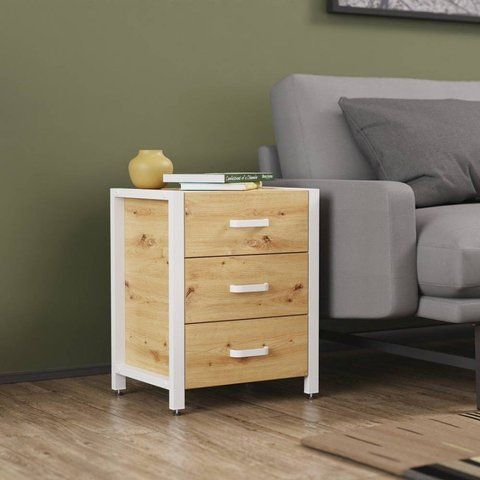 Тумба універсальна Ferrum-decor Вів'єн 3 50x41x40 білий ДСП Дуб Сан-Марино 16мм (FRD-104192) FRD-104192 фото