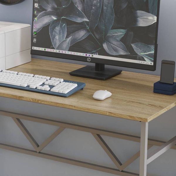 Письмовий стіл Ferrum-decor Райан 75x100x60 сірий ДСП Дуб Сонома 16мм (FRD-101592) FRD-101592 фото